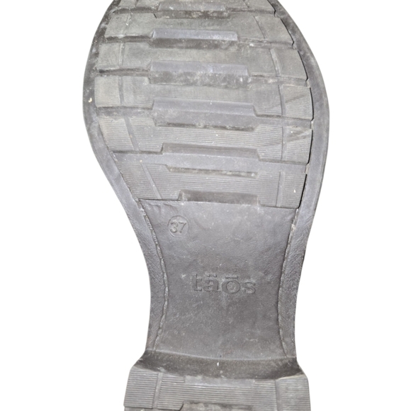 Taos Cutie Lace-up Ankle Boots 37 6-6.5 Choclate Brown Leather Wool Comfort - Picture 10 of 12